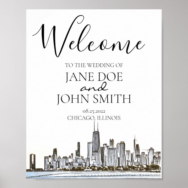 Poster de Chicago Skyline (Devant)