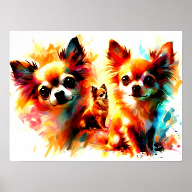 Poster de chien d'aquarelle (Devant)