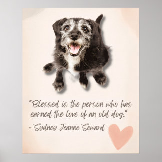 Poster de chien de coeur, Décor pour amoureux des