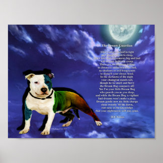 Poster de chien de rêve (Pitbull)