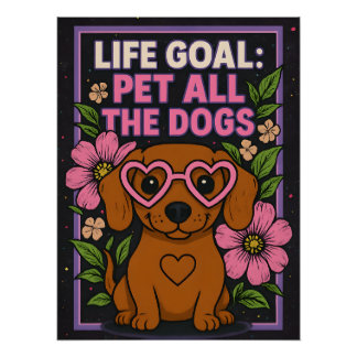 Poster de Chien Floral