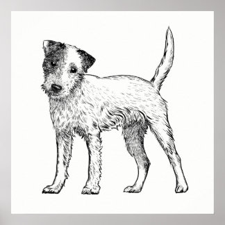 Poster de chien / Wall Art Jack Russell Terrier
