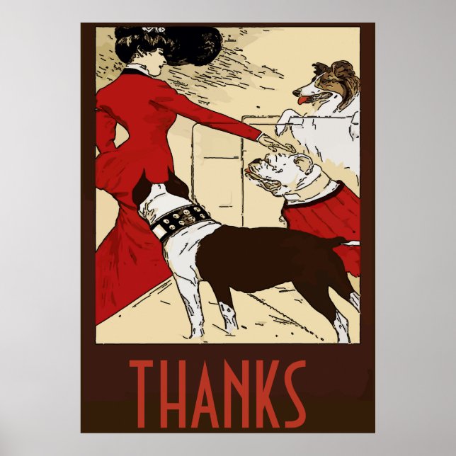 Poster de Chiens vintages (Devant)