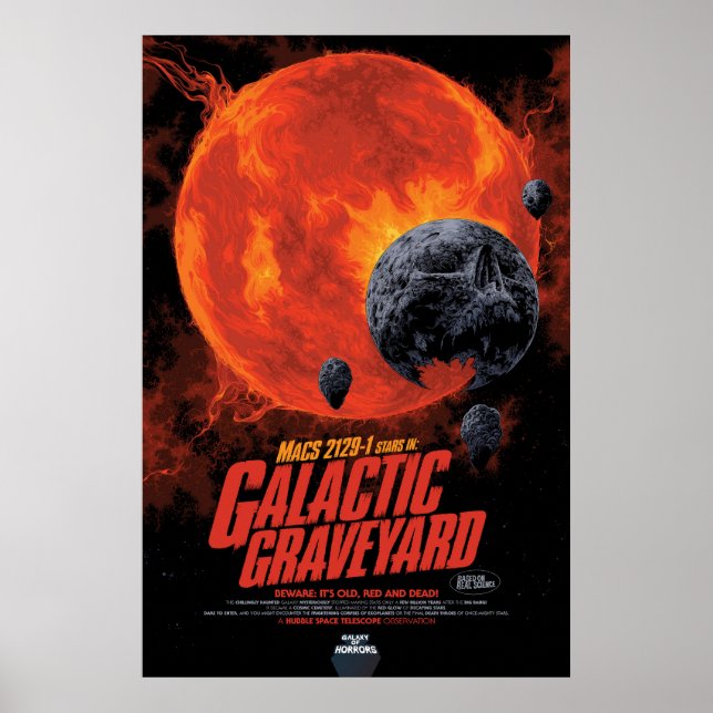 Poster de cimetière galactique, Macs 2129-1. (Devant)