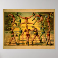 Poster de cirque pour les acrobates