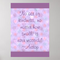Poster de citation Aesop Kindness