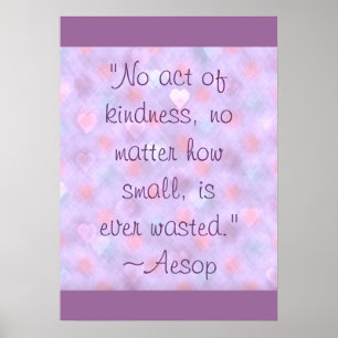 Poster de citation Aesop Kindness