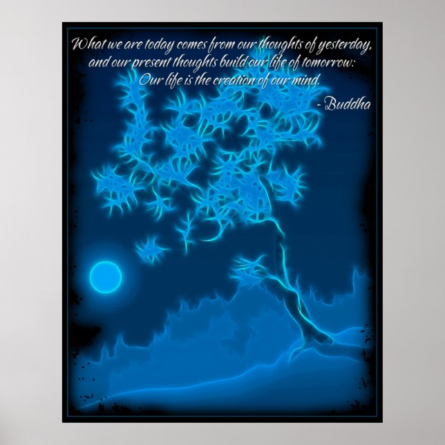 Poster de citation Bouddha Mind (Devant)