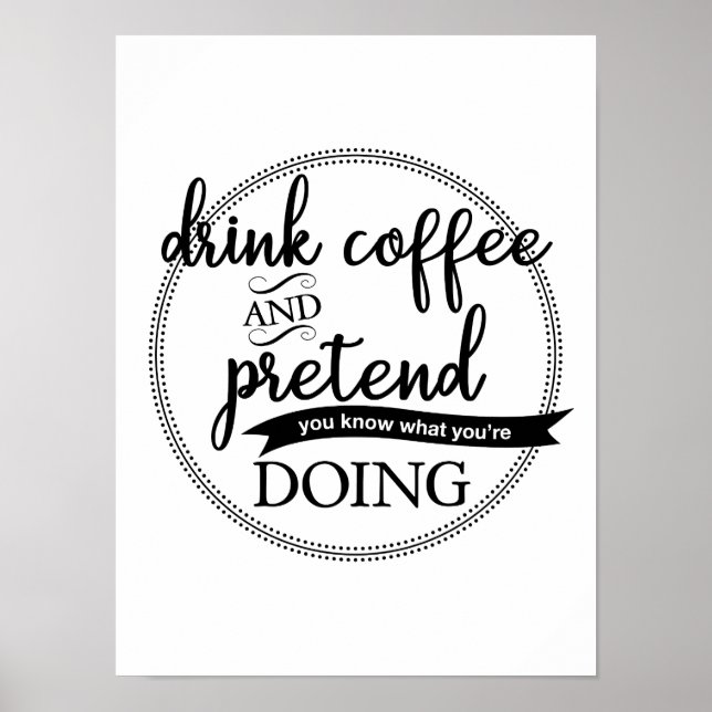 poster de citation 'Buvez du café' (Devant)