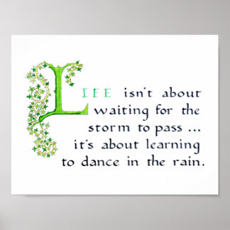 Poster de citation calligraphie de vie