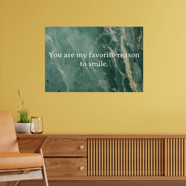 Poster de citation d'amour de marbre - OEuvre mura (Salon 2)