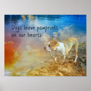 Poster de citation de chien - Chiens Laisser Pawpr