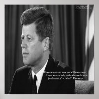 Poster de citation de JFK Differences/Diversity