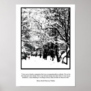 Poster de citation de Thoreau Solitude - Balade so