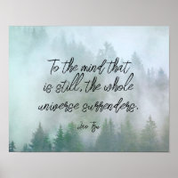 poster de citation inspirante Lao Tzu sur les pins