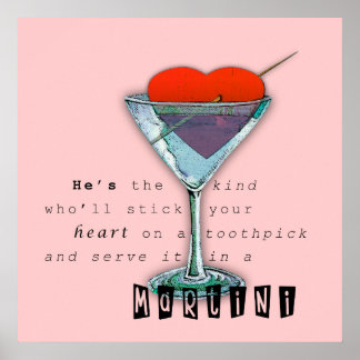 Poster de citation martini amusant