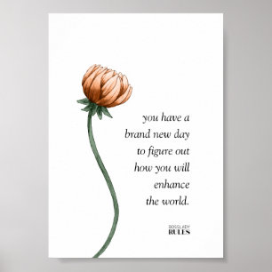 Poster de citation Motivationnelle Floral Boss Lad