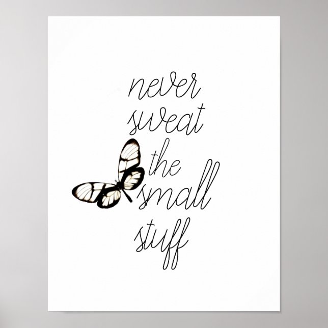 poster de citation ne transpire jamais les petites (Devant)