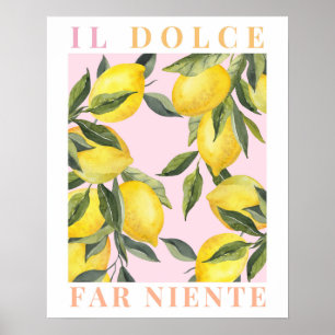 Poster de citron imprimé Italie