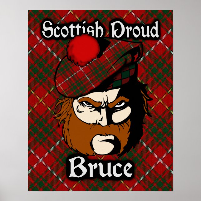 Poster de Clan Bruce Scottish Tartan (Devant)