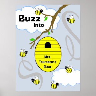 Poster de classe de professeur - Abeilles et ruche
