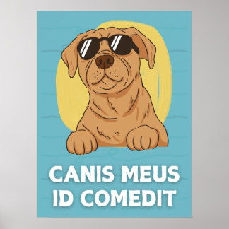 Poster de classe latine amusant - Canis Meus