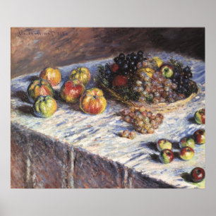 Poster De Claude Monet toujours la vie avec des pommes et