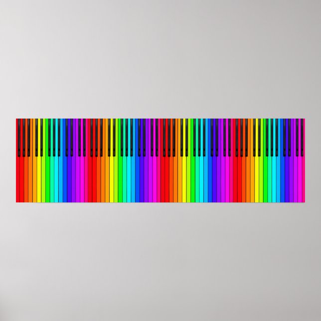 Poster de clavier Rainbow Piano (Devant)