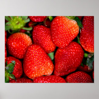 Poster de closeuse de fraises
