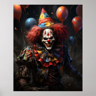 Poster de clown du Carnaval déplaisant