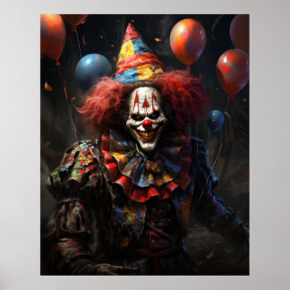Poster de clown du Carnaval déplaisant