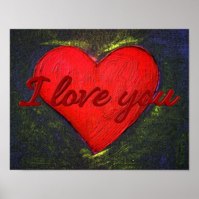 Poster de coeur peint (Devant)