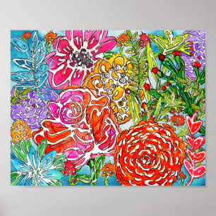 Poster de collage de l'aquarelle