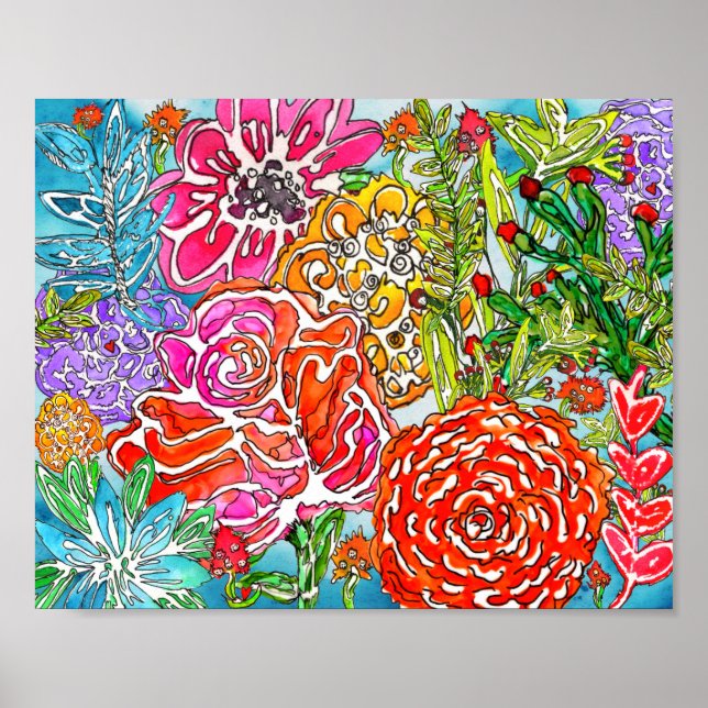 Poster de collage de l'aquarelle (Devant)