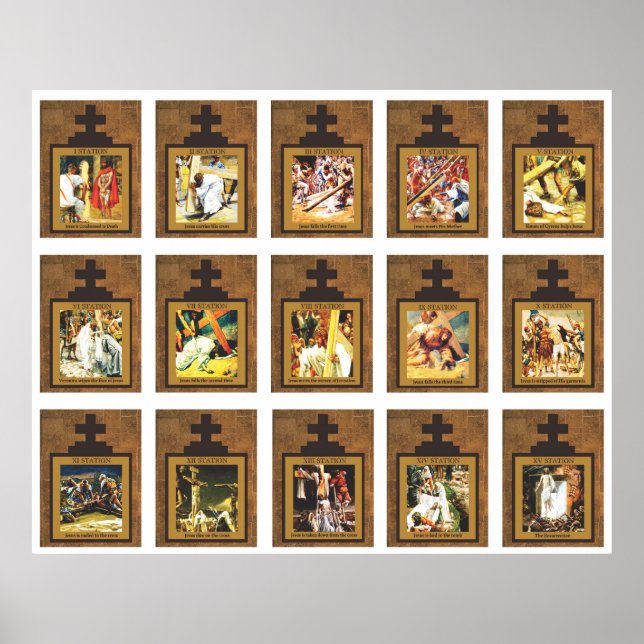 Poster de collage des stations catholiques (Devant)