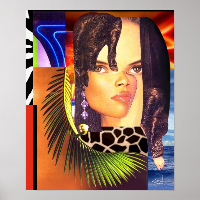 Poster de collage original Imprimer 14" x 17" (Devant)