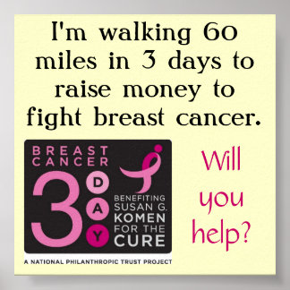 Poster de collecte de fonds de 3 jours