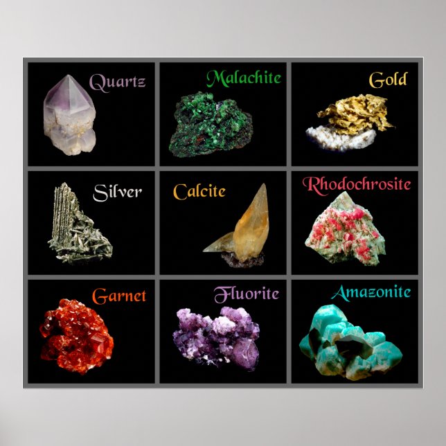 Poster de collection de minéraux (Devant)