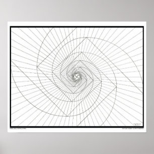 Poster de coloration spirale Deosil Fibonacci