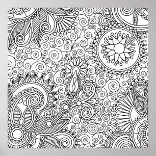 Poster de coloriage Abstrait