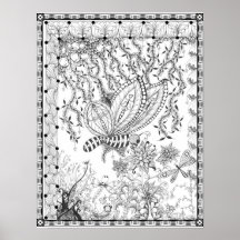 Poster de coloriage "Baisers à papillon de Mme Dee