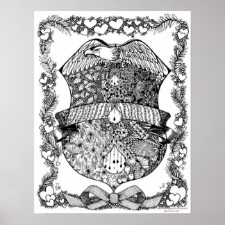 Poster de coloriage "Dans l'exercice de ses foncti