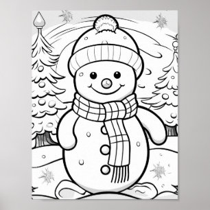 Poster de coloriage de Noël