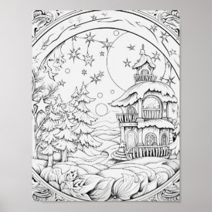 Poster de coloriage de Noël