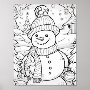 Poster de coloriage de Noël
