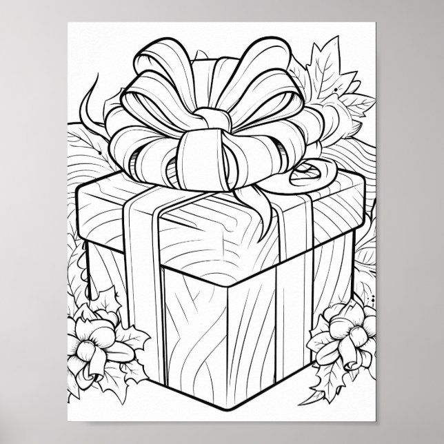Poster de coloriage de Noël (Devant)
