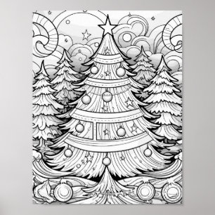 Poster de coloriage de Noël