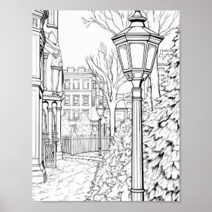 Poster de coloriage de Noël
