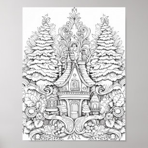 Poster de coloriage de Noël