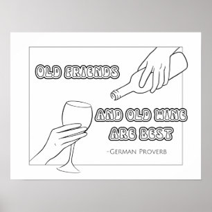 Poster de coloriage du proverbe allemand